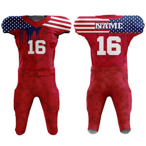 Ensemble de maillot et short de football américain unisexe grande taille à séchage rapide, coupe ajustée, antibactérien, 100 % polyester pour adultes - Product Image 6