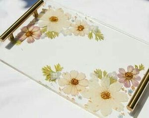 Bandeja de servicio de resina epoxi de moda para una organización de cocina vibrante y configuraciones coloridas de entretenimiento en el hogar - Product Image 5