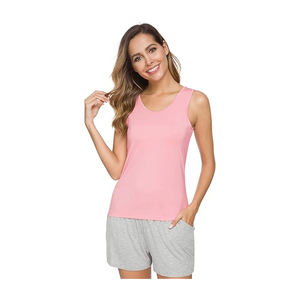 Camiseta sin mangas de verano para mujer de alta calidad para uso en exteriores, tela tejida ligera con botones y decoraciones de cinta - Product Image 2
