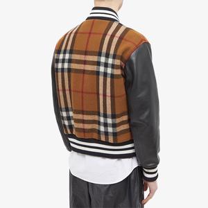 Oem Custom Leather Sleeve Chain Chenille Embroidery Bomber Flight Baseball <b>Vintage</b> Letterman <b>Varsity</b> <b>Jacket</b> for Men - Product Image 4