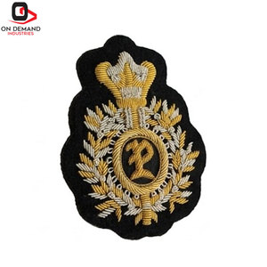 Badges brodés Zari personnalisés, design décoratif en fil métallique, finition premium pour accessoires vestimentaires, en vente en ligne - Product Image 6