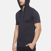 Conception personnalisée de qualité supérieure coupe confortable t-shirts à capuche pour hommes en plein air meilleure vente séchage rapide t-shirts à capuche pour hommes