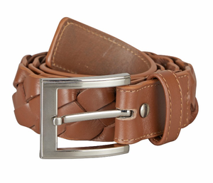 Ceintures tressées en cuir avec LOGO personnalisé Ceinture en cuir tressée grande boucle avec fabrication de qualité supérieure Inde OEM accepté