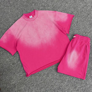 Chándal de camisa corta personalizado de alta calidad OEM para hombre transpirable verano deporte conjuntos de pantalones cortos de dos piezas con diseños de impresión casual - Product Image 4