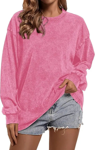 Nouveauté : Sweat-shirts pour femmes tendance, technique de lavage à l'acide, prix, vêtements d'extérieur chauds pour l'hiver avec logo sur le devant - Product Image 5