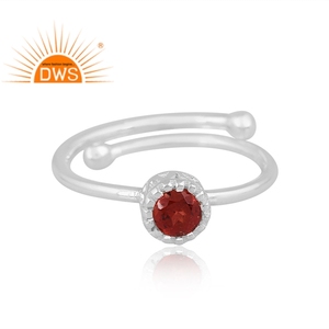 Latest Trending Fine Sterling <b>Silver</b> Natural <b>Garnet</b> Gemstone Stackable <b>Ring</b> Custom Jewelry For Women Gift For Her - Product Image 2