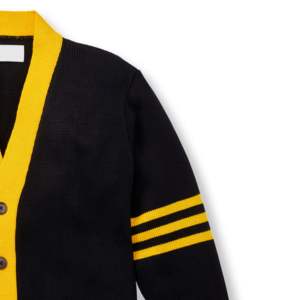 Cardigan décontracté pour femme, tricot multicolore, logo, sororités, fraternités et collège, pull en cachemire, boutons décoratifs sur le devant - Product Image 3