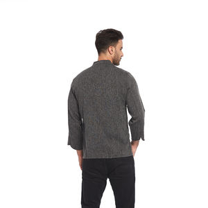 เสื้อแจ็กเก็ตเครื่องแบบพนักงานโรงแรมเสื้อแจ็กเก็ตมืออาชีพสำหรับเชฟมืออาชีพชายและหญิงเสื้อคลุมร้านอาหารแขนสั้นออกแบบได้ตามต้องการ - Product Image 3