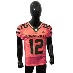 Camisetas de fútbol americano personalizadas OEM ODM para jóvenes y adultos, ropa de equipo con nombre y número, ropa deportiva con panel de malla - Product Image 3