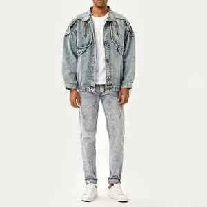 Chaqueta vaquera de mezclilla para hombre, estilo casual, cuello vuelto, grosor estándar, ajuste moderno - Product Image 5