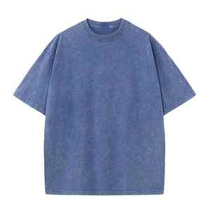 T-shirt vierge uni surdimensionné à manches courtes et col rond 100% coton de haute qualité pour hommes 180gsm Logo personnalisé imprimé motif solide - Product Image 1