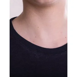 T-shirt personnalisé pour femme en tissu slub avec revers – Article promotionnel personnalisable - Product Image 3