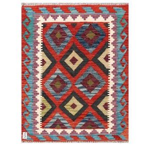 Tapis kilim d'Afghanistan Maimana 111 x 85 cm, ensemble de tapis traditionnels afghans - Product Image 1