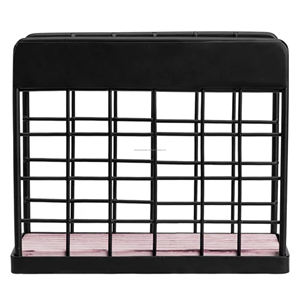 Grille métallique noire de Collection, porte-serviettes en fil plat antidérapant et autoportant pour Table à manger et porte-serviettes de cuisine - Product Image 4