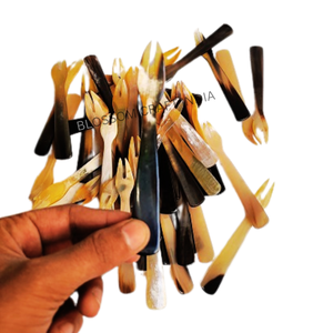 Ensemble de couverts fourchette et cuillère en corne de buffle, faits main, polis, écologiques, pour une cuisine gourmande et une décoration élégante - Product Image 6