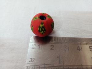 Cuentas de vidrio de comercio africano Millefiori rojo 6mm + tamaño Material de cristal suelto diseñadores de joyería africana tradicional Color blanco - Product Image 5