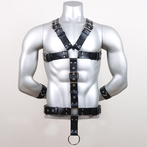 Arnés de cuero con cordones para hombre, funda hueca sexy para pene, juguete sexual - Product Image 4