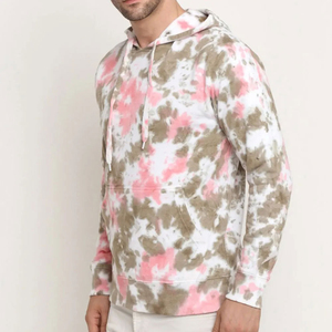 Sudaderas con Capucha de Alta Calidad, de Algodón y Poliéster, Estilo Urbano, Talla Grande, con Hombros Caídos, Tie Dye, Sudadera Sólida, Personalizada, para Hombre - Product Image 1