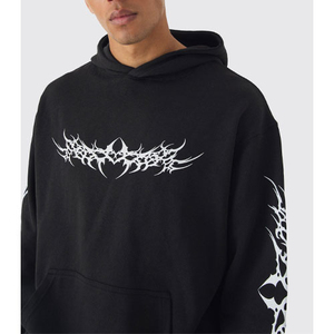 Sweats à capuche épais pour hommes de haute qualité 100% coton polaire respirant confortable strass sweats à capuche de bonne qualité - Product Image 2