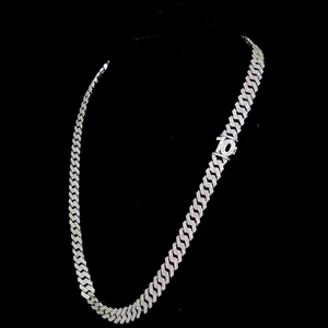 สร้อยคอแบบ Cuban Link หนัก 10 มม. กว้าง 20 นิ้ว สไตล์ฮิปฮอป สำหรับทุกเพศ ทำจากเงินแท้ S925 ชุบทอง 18K พร้อมเพชรโมซานไนต์แท้ - Product Image 2