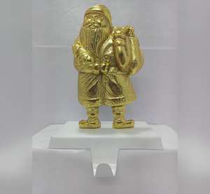 Porte-chaussettes en forme de flocon de neige en métal et en bois fait à la main, décoration de Noël écologique au meilleur prix - Product Image 5