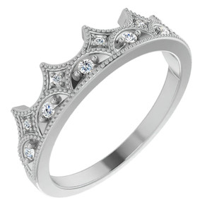 Bague Cocktail Couronne en Moissanite, Argent 925, Sertissage Pavé, Plaqué Rhodium, Perle d'Eau Douce, Tendance Femme, Coupe Ronde Brillante - Product Image 6