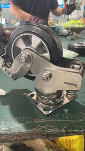 Vente en gros de roues pivotantes robustes en aluminium nouvel amortisseur en caoutchouc pour pièces d'équipement de manutention - Product Image 3