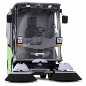 Hot Verkoop Gesloten Seat Drive Sweeper Kleine Weg Veegmachine Elektrische Veegmachine Te Koop