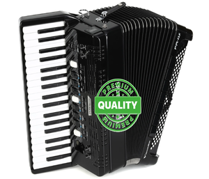 FR-4x Accordéon V-type de type piano noir avec 37 touches sensibles à la vélocité de style piano - Product Image 1