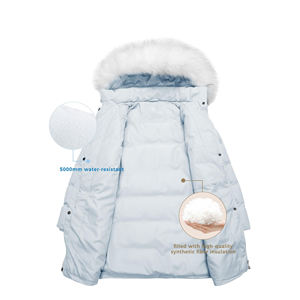 Veste Parka d'hiver de haute qualité pour femmes coupe-vent imperméable avec longue capuche rembourrée chaud respirant manteaux à glissière vestes - Product Image 5