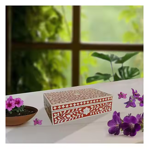 Boîte à bijoux de luxe en incrustation d'os entièrement faite à la main avec des matériaux de haute qualité boîte à bijoux en incrustation d'os boîtes à incrustation d'os faites à la main - Product Image 5