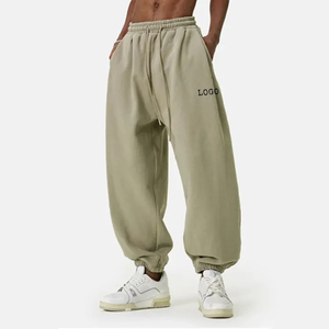 New Arrival Custom Designed Logo Unisex Fleece Joggers Heavyweight Oversized Cotton Sweatpants for Men Casual Style - Product Image 2