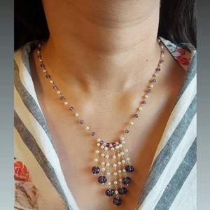 Collar Real de piedras semipreciosas exclusivas de nuevo diseño con estilo de moda para fiesta y ropa funcional para mujeres y niñas - Product Image 1