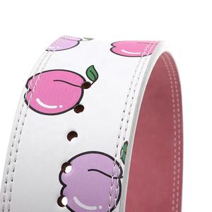 Unisex Customized Fruit Print Leather Gym <b>Belt</b> Wholesale Adjustable Lever Buckle <b>Weight</b> Lifting <b>Belt</b> for Woman Powerlifting <b>Belt</b> - Product Image 4