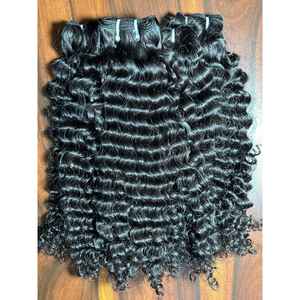 Vraies trame plate bouclée non traitée vierges de prolongements indiens naturels en gros de cheveux du vendeur - Product Image 1