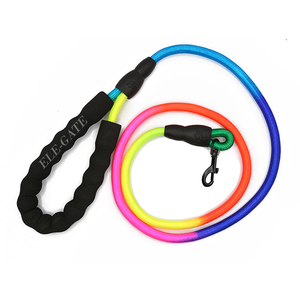 Collier-laisse rembourré anti-traction en nylon pour petits chiens, à libération rapide, rayé, pour la promenade et l'entraînement, tailles 3m et 5m, en PVC durable - Product Image 1