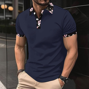 2025 nouveau Design hommes vêtements décontractés Streetwear à manches courtes polos haut de gamme qualité poids lourd solide impression été - Product Image 5