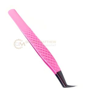 แหนบขนตาปลอมทำจากสเตนเลสสตีลแบบปรับแต่งได้ด้ามจับแข็งแรงแหนบปลายแหลมเส้นใยสูงฉลากส่วนตัว - Product Image 5