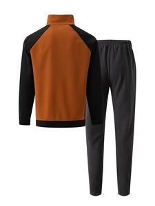 Sweat à capuche à fermeture éclair tricolore et grand pantalon ample pour hommes 100% coton Équipement de sport et de loisirs pour les sports d'hiver - Product Image 3