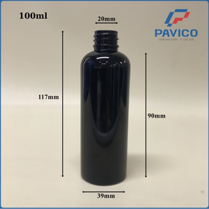 Frascos de cosméticos cilíndricos de plástico de 100ml con cabezal de bomba de 20mm, 13g, embalaje de cosmetología impreso con logotipo, fábrica de Vietnam - Product Image 2