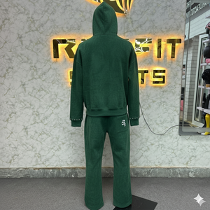 Survêtement unisexe en polaire écologique de qualité supérieure avec logo personnalisé, taille élastique, style unique, nouveau design - Product Image 2