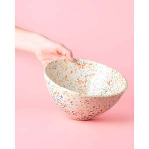 Juego de Tazones de Cerámica para Ensalada Galaxy de 1.5L Hechos a Mano en España, Tazones Ovalados Grandes de Esmalte de 4.5 Pulgadas para Servir Comida - Product Image 1