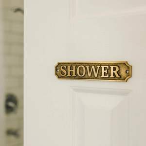 Plaque de porte décorative en laiton, finition polie, élégante, pour appartement - Product Image 4