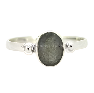 Anillo de piedras preciosas de labradorita Anillo de Plata de Ley 925, anillo de diseño hermoso Anillo clásico de moda para regalo, fiesta para unisex - Product Image 3