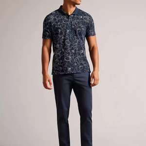 Camiseta de polo de 100% algodón para hombre, tela de punto de patrón sólido transpirable de manga corta cómoda de secado rápido de alta calidad - Product Image 1