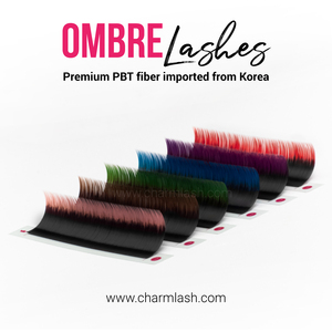 CharmLash caja personalizada ombre pestañas de colores de visón 0,07 0.085 0,1 extensiones de pestañas bandeja Rosa extensiones de pestañas de visón esponjoso al por mayor - Product Image 2