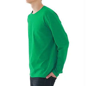 Verde Slim Fit Color Custom Next Level Factory Venta caliente camiseta para hombres con etiqueta privada Logo camisetas - Product Image 2