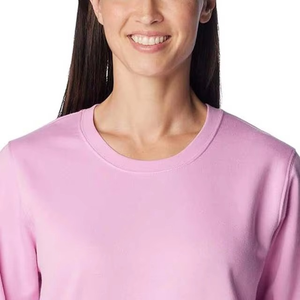 Sweatshirts à col rond pour femmes personnalisés en rose d'hiver avec logo sur le devant en tissu polaire écologique de haute qualité Service OEM - Product Image 4