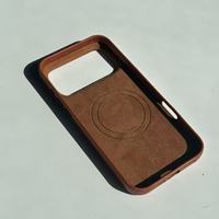 Étui de téléphone portable de luxe en cuir de vachette huilé avec cadre de caméra magnétique surélevé, antichoc, multicolores, pour iPhone 17 Pro Max et 7 Plus