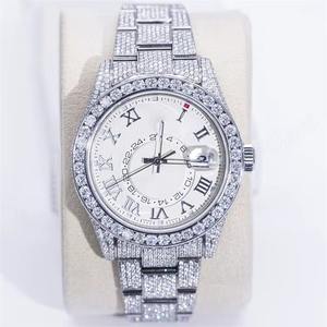 Reloj Mecánico Automático Premium para Hombre de 41 mm, Completamente Engastado con Diamantes de Moissanita Cultivados en Laboratorio, Resistente al Agua hasta 10 m, Moda de Lujo - Product Image 1